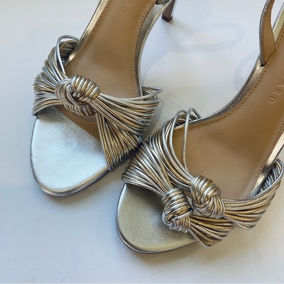 Veronica Beard leather metallic knot sandals - Picture 6 of 12